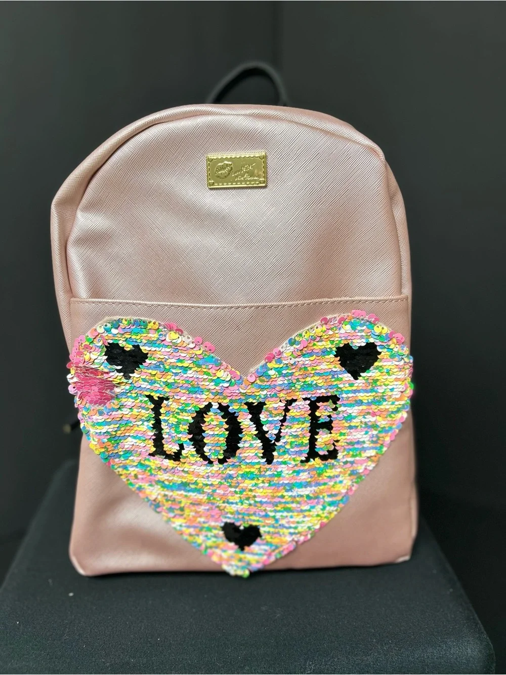 Betsey Johnson sequin backpack/purse